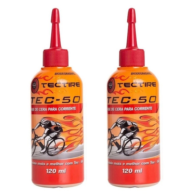 Kit Lubrificante Tectire Corrente Bike Cera - 120ml - 2 Unidades - Foto 1