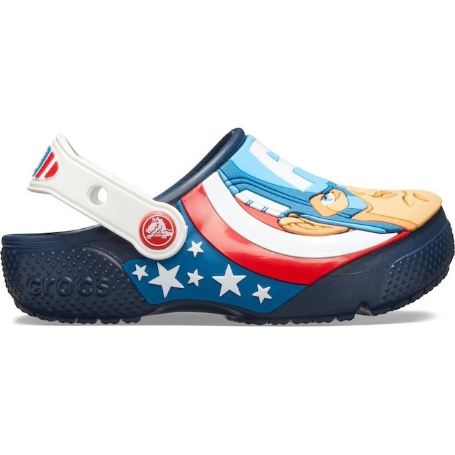 Sandália Crocs Fl Captain America - Infantil - Foto 1