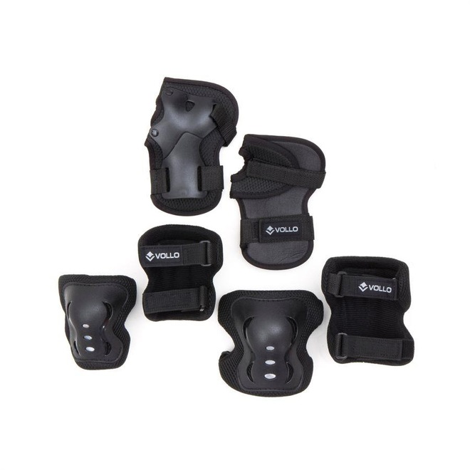 Kit de Proteção P Vollo: 1 Par Cotoveleiras + 1 Par Joelheiras + 1 Par Protetores de Mãos - Infantil - Foto 1
