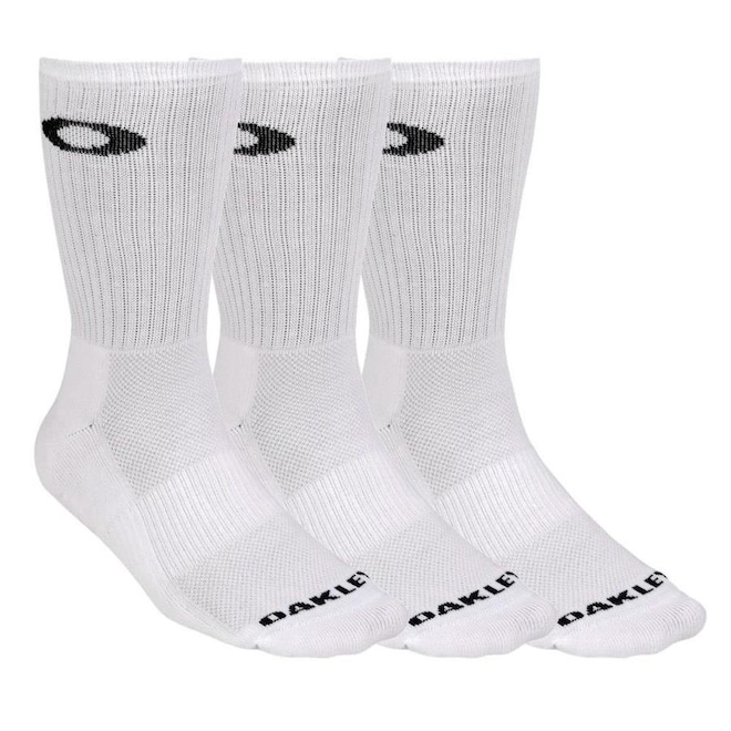 Meia Oakley Crew Sock Cano Alto - 3 pares - Foto 1