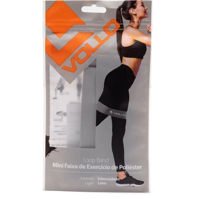 Mini Faixa de Exercício Vollo de Poliéster Nível Leve - 320X55 mm - Foto 1