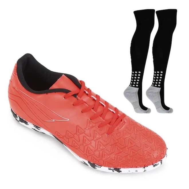 Chuteira Society Penalty Fúria Xxi + Meião Penalty - Adulto - Foto 1