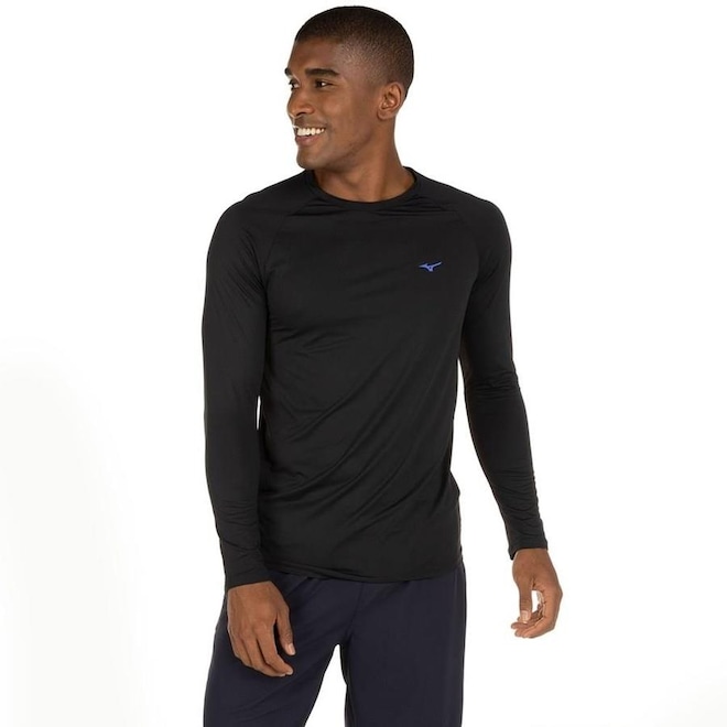 Camisa Mizuno Pró UV Manga Longa - Masculina - Foto 1