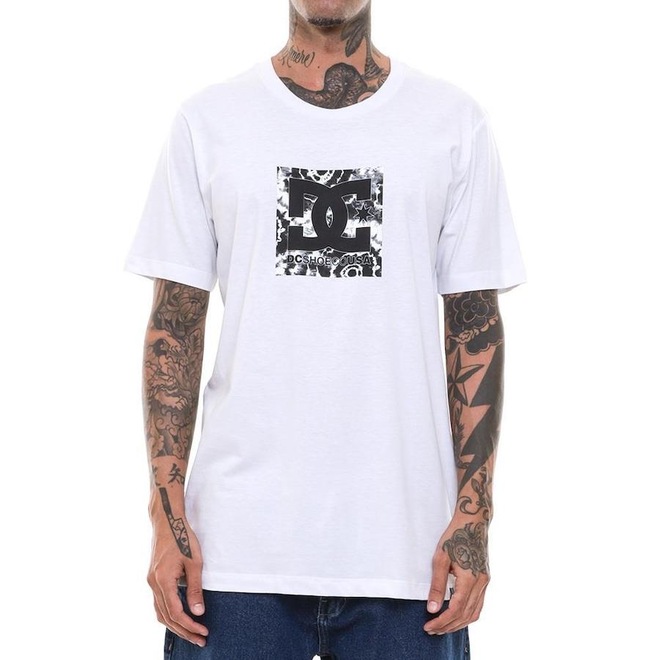 Camiseta DC Shoes Square Star Fill Marble - Masculina - Foto 1