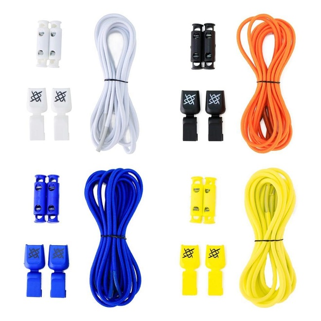 Cadarço Elástico HUPI LACES Corrida Colorido - Kit 04 Pares - Foto 1