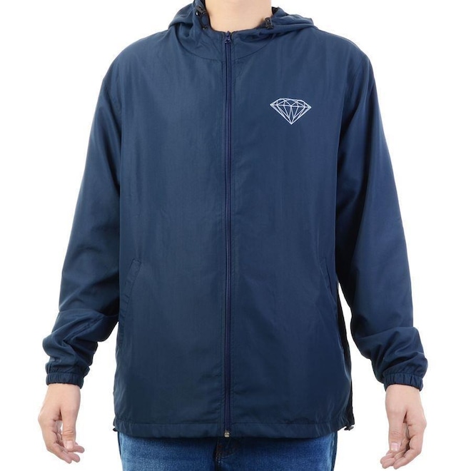 Jaqueta Corta Vento com Capuz Diamond Brilliant - Masculina - Foto 1