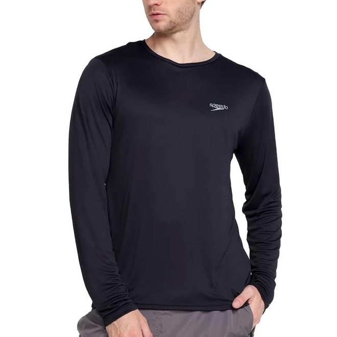 Camiseta Speedo Manga Longa Uv Protection - Masculina - Foto 1