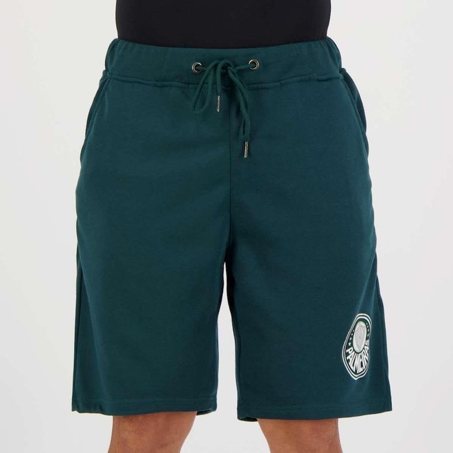 Bermuda Moletom Palmeiras Futfanatics Basic - Masculina - Foto 1
