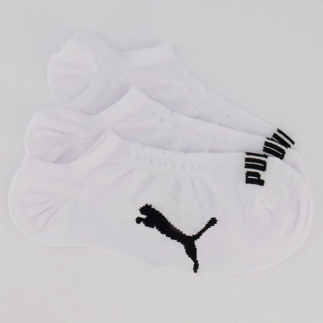 Kit Meia Cano Invisível Puma Sapatilha - 15 pares - Adulto - Foto 1