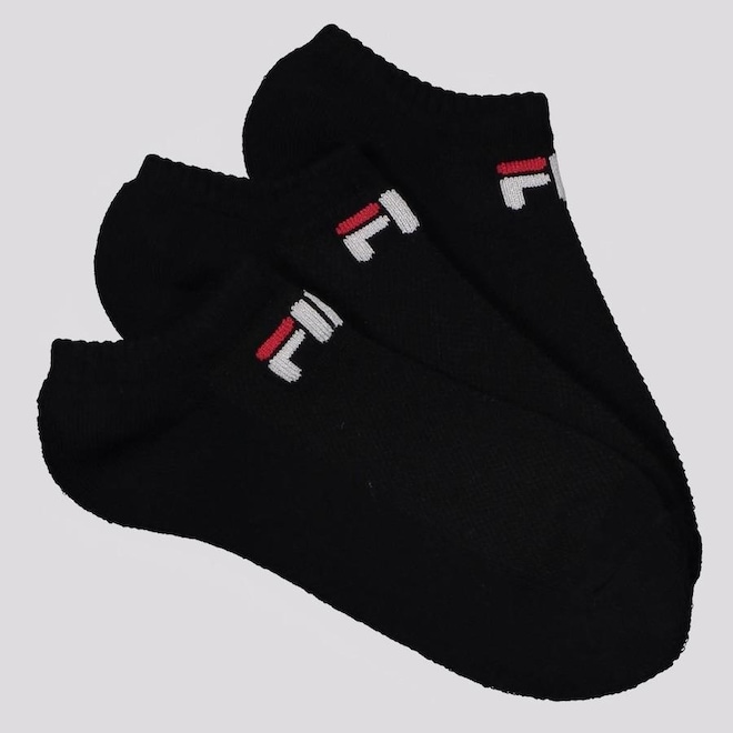 Kit Meia Fila Cano Curto Light - 3 Pares - Adulto - Foto 1