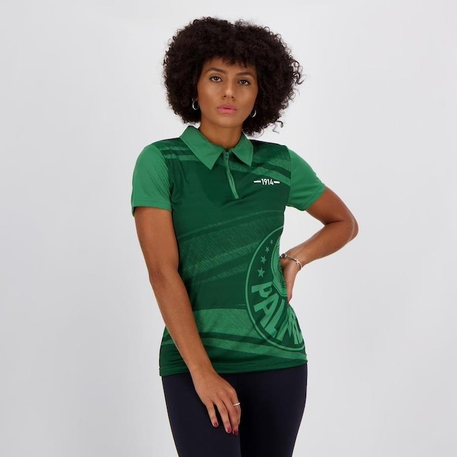 Camisa Polo Palmeiras Futfanatics Waves - Feminina - Foto 1
