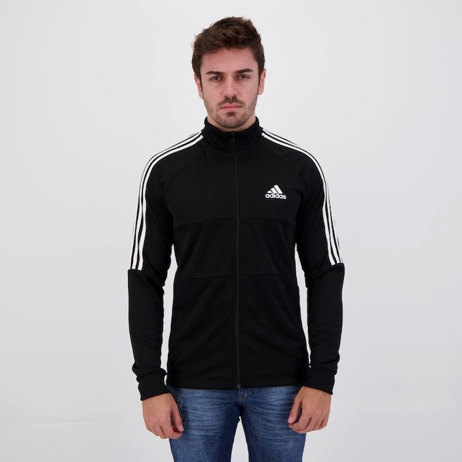 Jaqueta sem Capuz adidas Esportiva AEROREADY Sereno Cut 3-Stripes Slim - Masculina - Foto 1