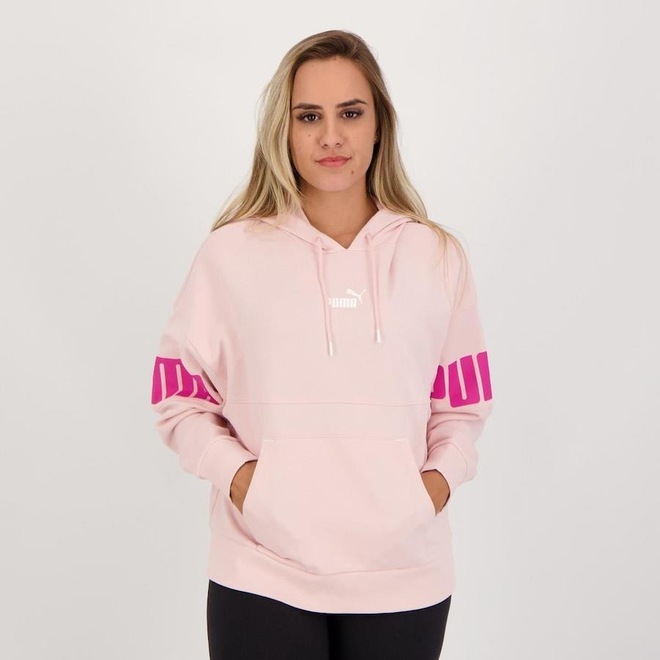 Blusão de Moletom Puma Power Colorblovk TR - Feminino - Foto 1