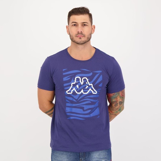 Camiseta Kappa Estampada Zebra - Masculina - Foto 1