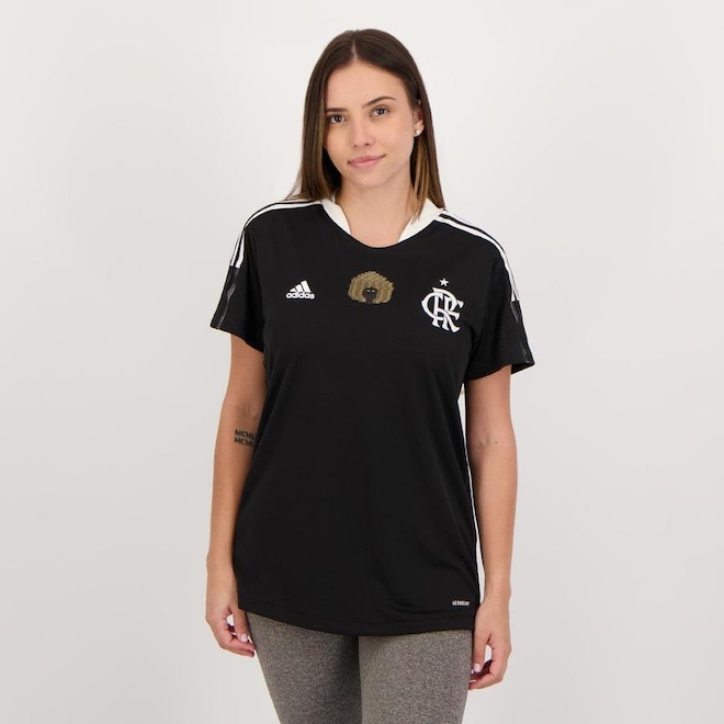 Camisa adidas Flamengo 2021 Consciência Negra - Feminina - Foto 1
