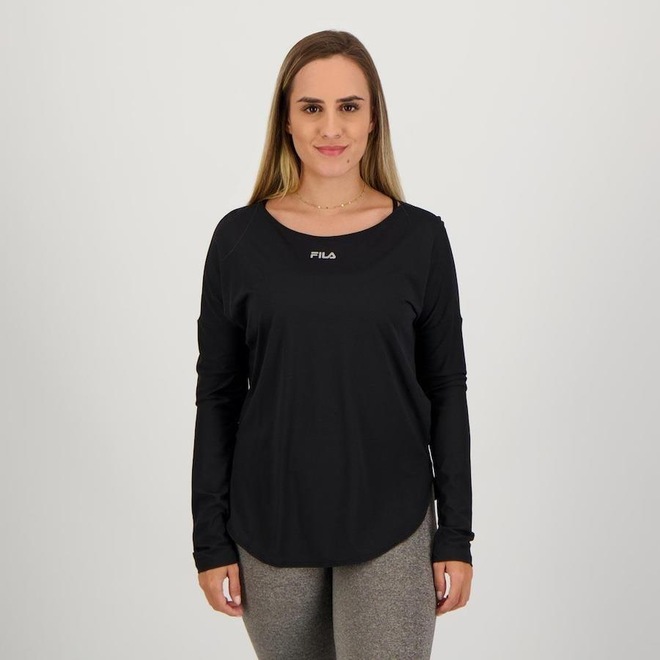 Camiseta Manga Longa Fila Bio II - Feminina - Foto 1