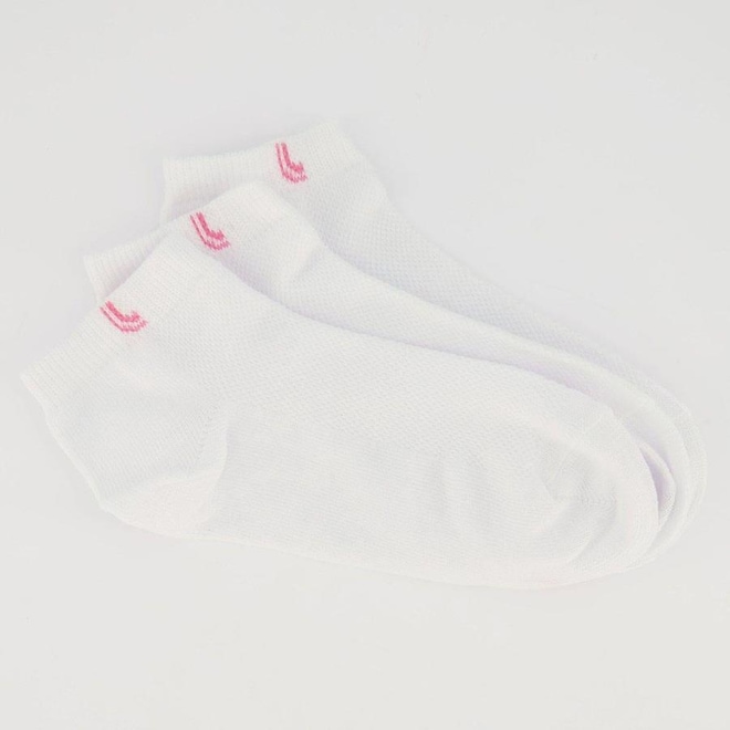 Kit Meia Cano Curto Lupo Socks - 3 Pares - Feminina - Foto 1