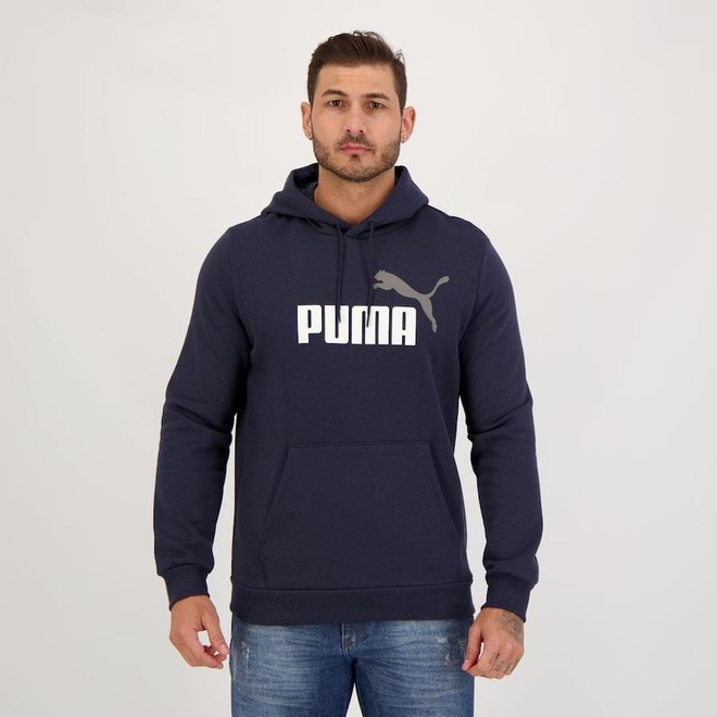 Blusão de Moletom Puma ESS+ 2Col Big Logo FL - Masculino - Foto 1
