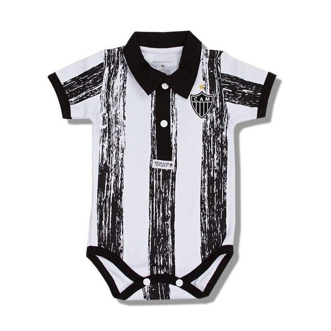 Body do Atlético Mineiro Reve Dor Stripe - Infantil - Foto 1