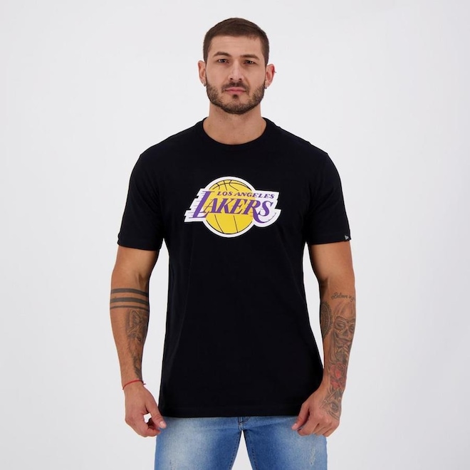Camiseta New Era Nba Los Angeles Lakers 1947 - Masculina - Foto 1