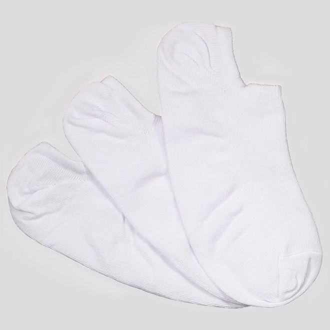 Kit de Meia Selene Sapatilha Invisível - 3 Pares - Feminino - Foto 1