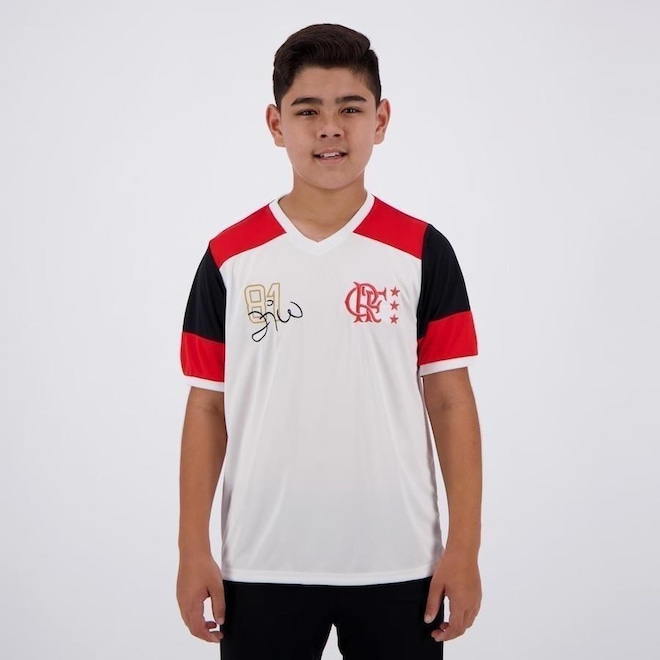 Camisa do Flamengo Retrô Zico - Infantil - Foto 1