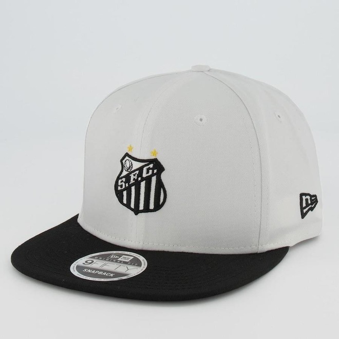 Boné Aba Reta New Era Santos 950 Alvinegro - Snapback - Adulto - Foto 1