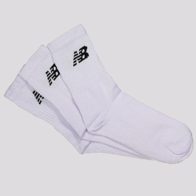 Meia Cano Longo New Balance - 3 Pares - Adulto - Foto 1