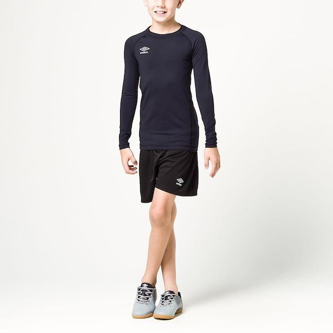 CAMISETA MANGA LONGA UMBRO TÉRMICA TWR GRAPHIC - INFANTIL - Foto 1