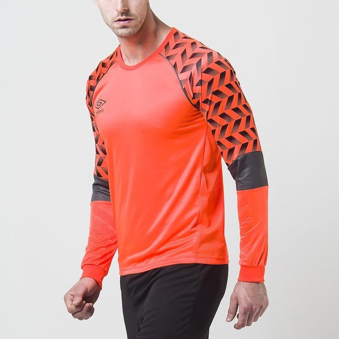 CAMISETA MANGA LONGA UMBRO GOL TWR LAYOUT - MASCULINA - Foto 1