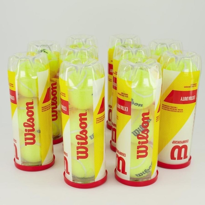Kit de Bolas de Tênis Wilson Championship com Packs 10x3 - Foto 1