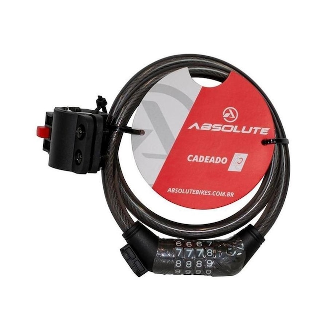 Cadeado de Bike Absolute Espiral Segredo 80cmx12mm - Foto 1