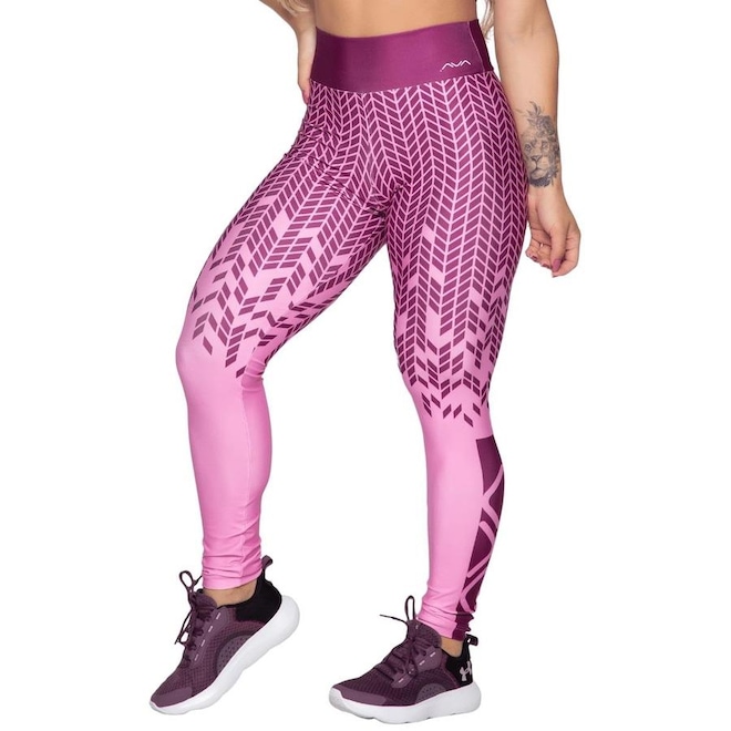 Calça Legging AVA Fitness Wear Sublimada - Feminina - Foto 1
