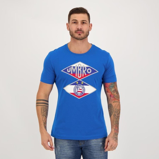 Camisa Umbro Bahia Torcedor Flag - Masculina - Foto 1