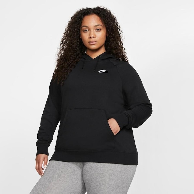 Blusão com Capuz Nike Sportswear Essential Plus Size - Feminino - Foto 1