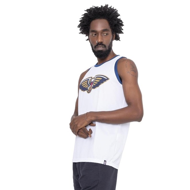 Camiseta Regata NBA Sintética New Orleans Pelicans - Masculina - Foto 1