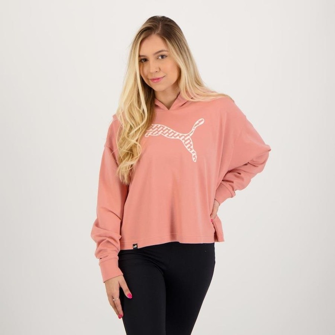 Blusão de Moletom Puma Power Graphic TR - Feminino - Foto 1