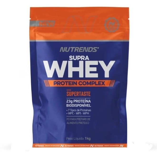 Whey Protein Isolado Hidrolisado Concentrado Nutrends Supra Complex - Baunilha - 1kg- - Foto 1