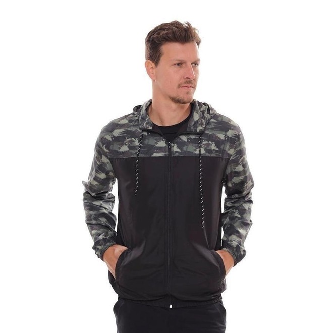 Jaqueta Corta Vento Go Bike Casual com Capuz - Masculina - Foto 1