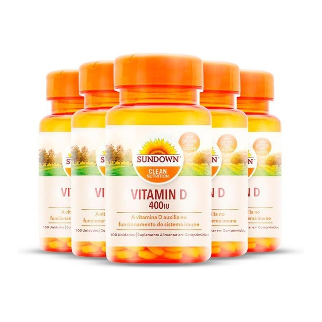 Kit de Vitamina D3 Sundown Naturals - 100 Comprimidos - Foto 1