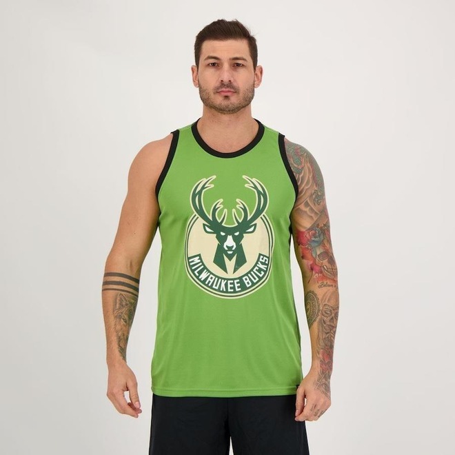 Camiseta Regata Nba Milwaukee Bucks - Masculina - Foto 1