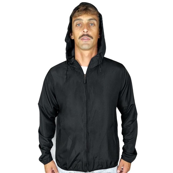 Jaqueta Corta Vento com Capuz WSS Light Classic - Masculina - Foto 1
