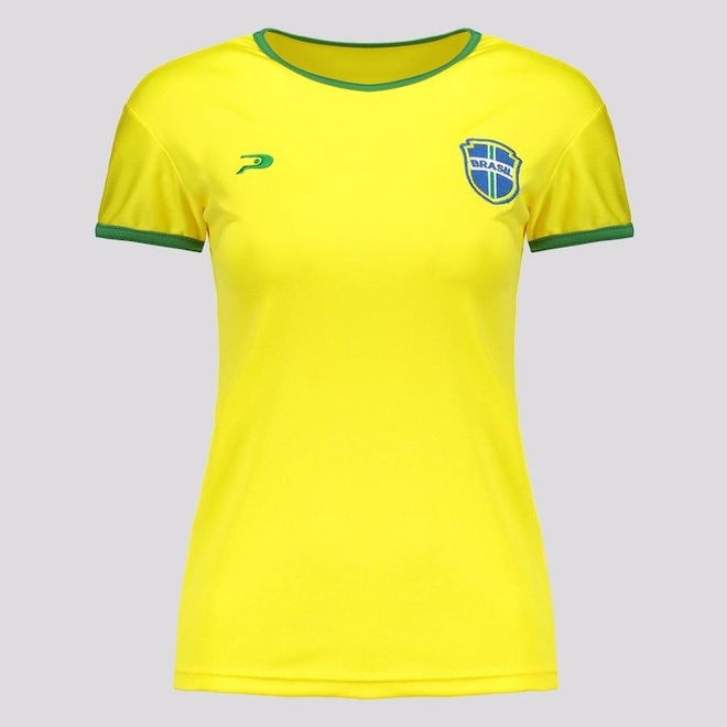 Camisa do Brasil Placar Brasão - Feminina - Foto 1