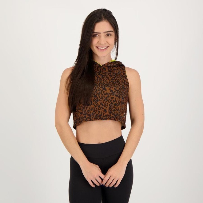 Blusa Cropped com Capuz Area Felip - Feminina - Foto 1