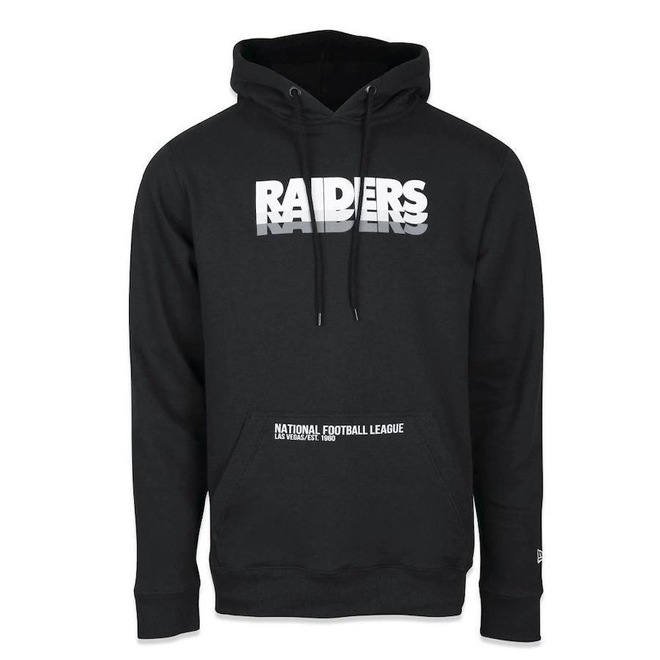 Blusão de Moletom com Capuz New Era NFL Las Vegas Raiders Core Triple - Masculino - Foto 1
