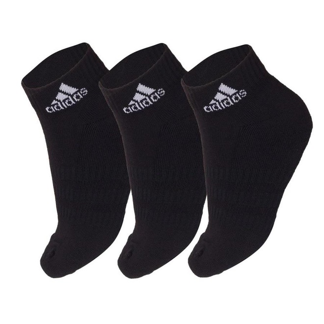 Kit de Meia adidas Cushioned Ankle - Adulto - 3 Pares - Foto 1