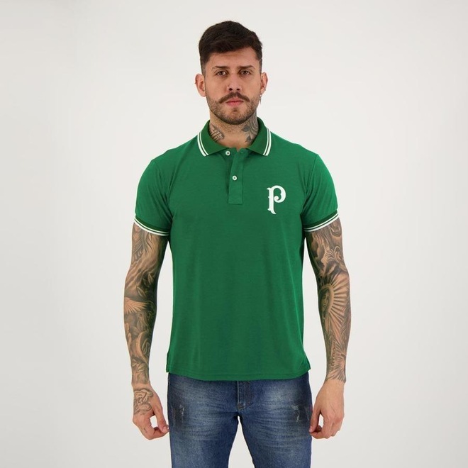 Camisa Polo Futfanatics Palmeiras Piquet Basic - Masculina - Foto 1