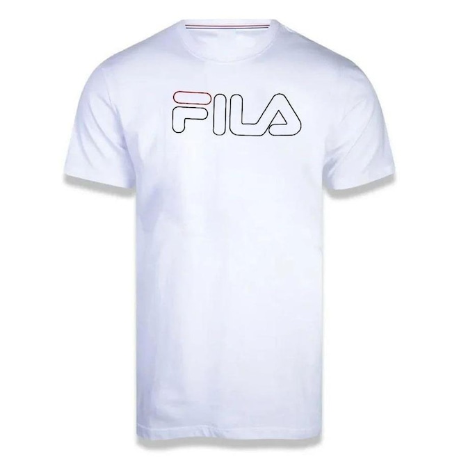 Camiseta Masculina Fila Manga Curta Letter Outline - Foto 1