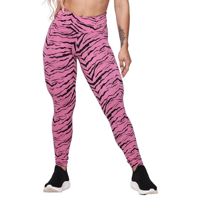Calça Legging AVA Fitness Zebra - Feminina - Foto 1