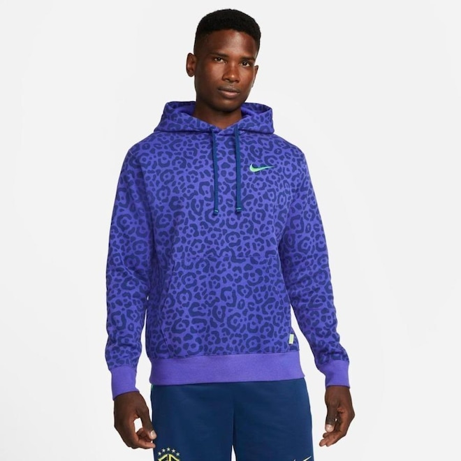 Blusão do Brasil Nike Sportswear Club Fleece - Masculino - Foto 1